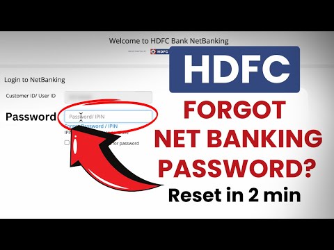 Reset / Change HDFC Net Banking Password in case Forgotten