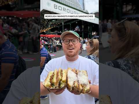 Reviewing borough markets famous sandwich stall #london #sandwich #streetfood #foodie #shorts