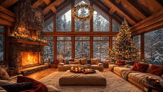 Warm Christmas Ambience 🎁 Cozy Fireplace Sounds & Instrumental Christmas Jazz Relaxing Music 2025 🎅