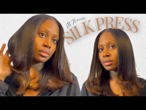 *Updated* HOW TO: Silk Press on Natural Hair at HOME | Curly to Straight | Detailed | No Frizz