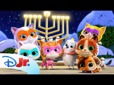 SuperKitties "Hanukkah Lights" Song 🎶🕎 | SuperKitties Version | @disneyjr