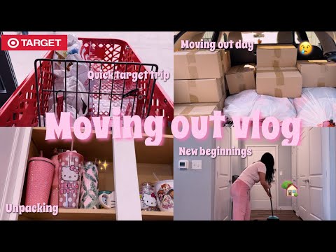 MOVING OUT VLOG: new beginnings, packing, quick target trip, unpacking, moving day, & settling in 🏡📦