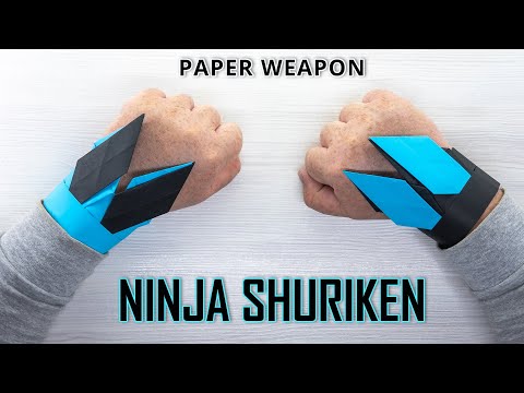 How to Make a Ninja Origami Shuriken -  DIY Ninja Paper Shuriken