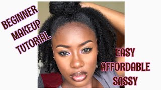 Simple Beginners Makeup Tutorial ||Pop of Colour ||Women of Colour ||Affordable