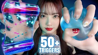 【ASMR】タッピング＆オノマトペで眠る😪50種類＋の音(囁き声,マウスサウンド,咀嚼音,お客様からのプレゼント！)