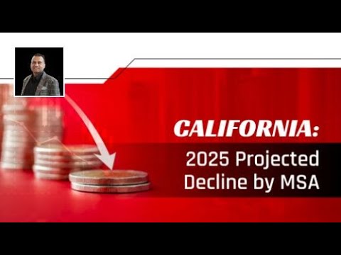 California Cities: 2025 Projected Decline by MSA