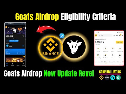 Goats Airdrop Eligibility Criteria | Goats Airdrop New Update Revel |