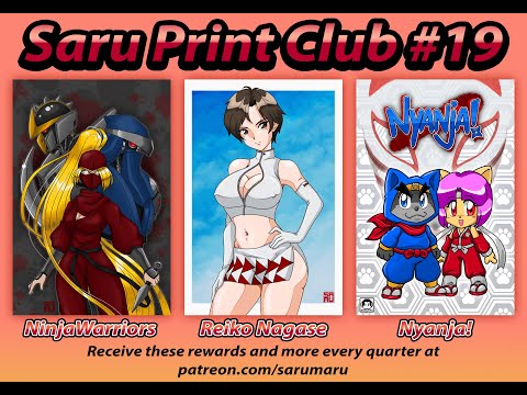 Physical GOODS from a PATREON?? Saru Print CLub 19 #indiegames #digitalart #patreon